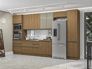 Cozinha Modulada 07 Pçs - Canela - Linha Maxxi - Kappesberg