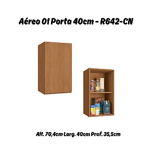 Aéreo 01 Porta 40cm - Ref. R642 - Canela - Linha Ciela - Kappesberg