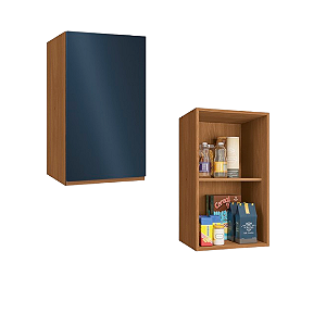 Aéreo 01 Porta 40cm - Ref. R642 - Canela/Azul - Linha Ciela - Kappesberg