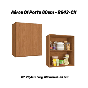 Aéreo 01 Porta 60cm - Ref. R643 - Canela - Linha Ciela - Kappesberg