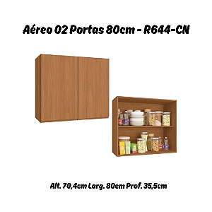 Aéreo 02 Portas 80cm - Ref. R644 - Canela - Linha Ciela - Kappesberg