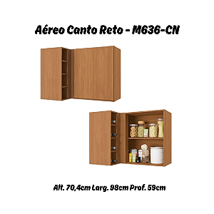 Aéreo 01 Porta Canto Reto - Ref. R647 - Canela - Linha Ciela - Kappesberg