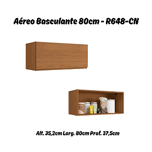 Aéreo 01 Porta Basculante 80cm - Ref. R648 - Canela - Linha Ciela - Kappesberg