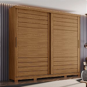 Roupeiro 02 Portas Cayman 100% MDF - Ref. D337-128 - Nature - Móveis Henn