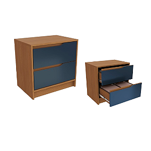 Mesa Cabeceira - Ref. R261 - Canela/Azul - Kappesberg