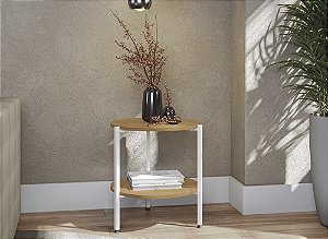 Mesa de Centro LI017 - Canela/Branco - Linha Industrial - Kappesberg