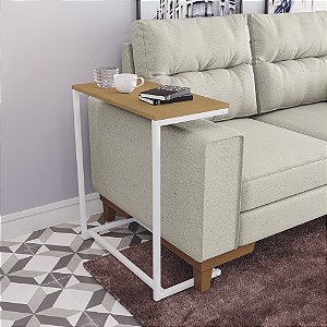 Mesa de Apoio - Ref. LI025 - Canela/Branco - Linha Industrial - Kappesberg