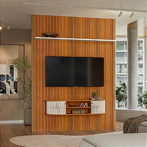 Composição Piso-Teto Monte Carlo - Ref. 763139 - Cinamomo/Off White - Madetec