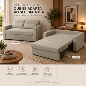 Sofa Cama Courie 148cm - Rincão Estofados