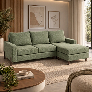 Sofá Haval com Chaise 276cm 02 módulos - Rincão Estofados