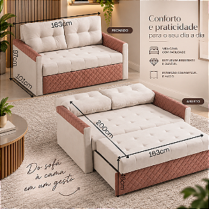 Sofa Cama Omega Casal - Rincão Estofados