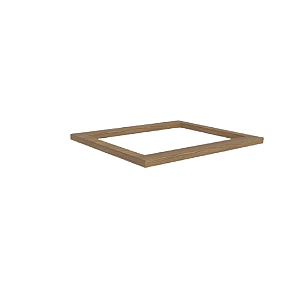 Tampo p/ Balcão Cooktop 60cm - E604 - Nogueira - Kappesberg