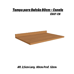 Tampo p/ Balcão 80cm - Ref. E607 - Canela - Kappesberg