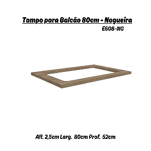 Tampo p/ Balcão Cooktop 80cm - Ref. E608 - Nigueira - Kappesberg
