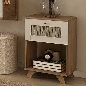 Mesa de Apoio Trama - Cinamomo/Off White - Artely