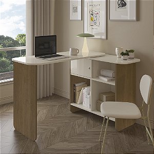 Escrivaninha Flexivel Nomade - Cinamomo/Off White- Artely