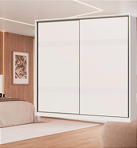 Roupeiro 02 Portas 100% MDF Coliseu - 0922M - Branco - Moveis Castro