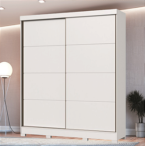 Roupeiro 02 Portas de Correr Pontal 100% MDF - 0920M - Branco - Moveis Castro