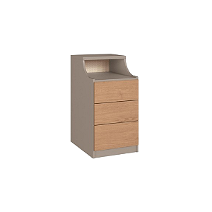 Modulo Mesa de Cabeceira - 4201A - Niquel/Angelin - Linha Elegance - Moveis Castro
