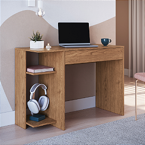 Mesa Escrivaninha Office Pixel - 4034A - Cedro - Moveis Castro