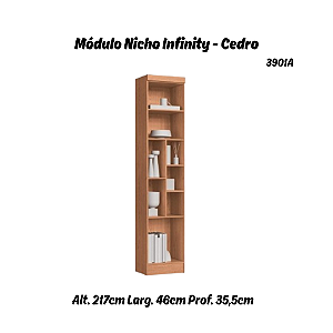 Modulo Nicho Decorativo - 3901A - Cedro - Linha Infinity - Moveis Castro