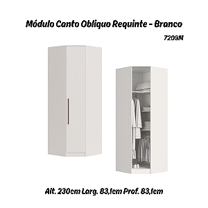 Modulo Canto Obliquo Requinte - 7209M - Branco - Móveis Castro