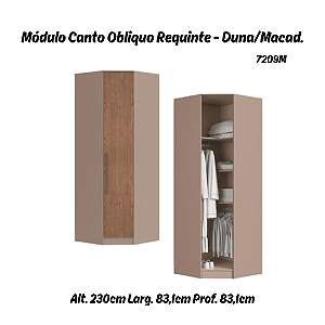 Modulo Canto Obliquo Requinte - 7209M - Duna/Macadamia - Móveis Castro