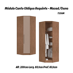 Modulo Canto Obliquo Requinte - 7209M - Macadamia/Duna - Móveis Castro