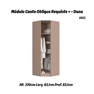 Módulo Canto Obliquo - Linha Closet - 09CL - Duna - Móveis Castro