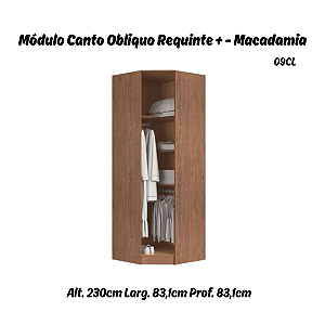 Módulo Canto Obliquo - Linha Closet - 09CL - Macadamia - Móveis Castro