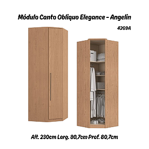 Módulo Canto Obliquo - Linha Elegance - 4209A - Angelin - Móveis Castro