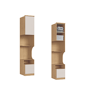 Módulo de Cabeceira Reta Elegance - 4211A - Angelin/Blanc - Móveis Castro
