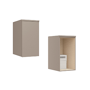 Módulo Aéreo 01 Porta Elegance - 4253A - Niquel - Móveis Castro