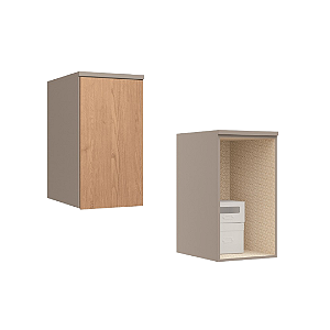 Módulo Aéreo 01 Porta Elegance - 4253A - Niquel/Angelin - Móveis Castro