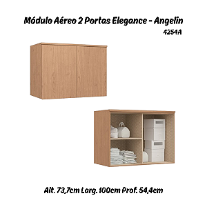 Módulo Aéreo 02 Portas Elegance - 4254A - Angelin - Móveis Castro