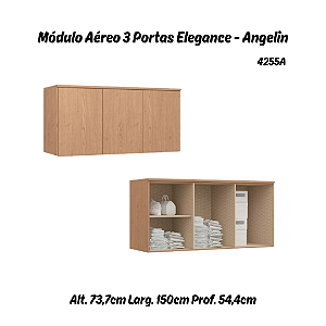 Módulo Aéreo 03 Portas Elegance - 4255A - Angelin - Móveis Castro