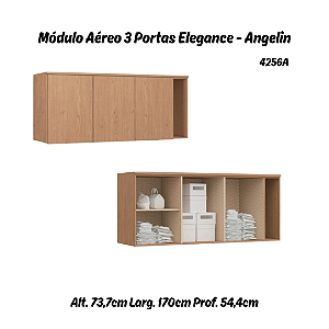 Módulo Aéreo 03 Portas Elegance - 4256A - Angelin - Móveis Castro