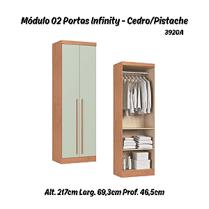 Módulo 02 Portas Infinity - 3920A - Cedro/Pistache - Móveis Castro