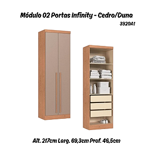 Módulo 02 Portas Infinity - 3920A1 - Cedro/Duna - Móveis Castro