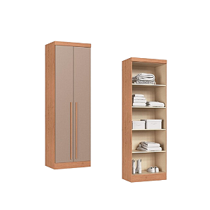 Módulo 02 Portas Infinity - 3920A2 - Cedro/Duna - Móveis Castro
