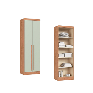 Módulo 02 Portas Infinity - 3920A2 - Cedro/Pistache - Móveis Castro