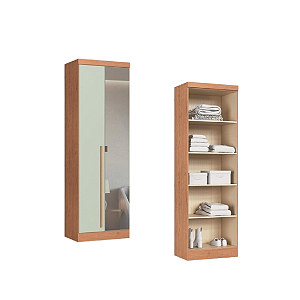 Módulo 02 Portas com Espelho Infinity - 3920A2 - Branco - Móveis Castro