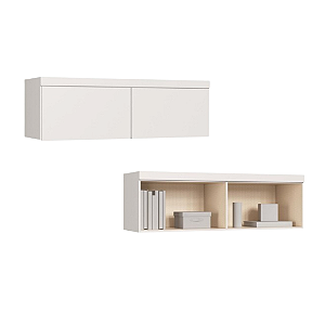 Módulo Aéreo 02 Portas Infinity - 3945A - Branco - Móveis Castro