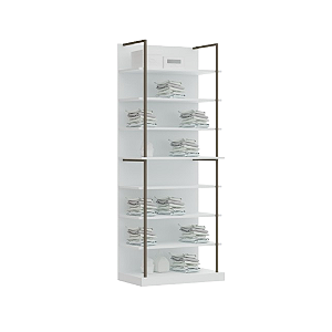Conjunto Módulo Prateleiras - 6311M - Branco - Linha Smart Tube - Móveis Castro