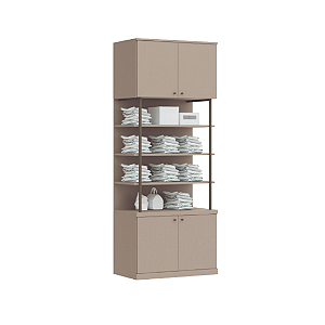 Conjunto Módulo 04 Portas e Prateleiras - 6312M - Duna - Linha Smart Tube - Móveis Castro