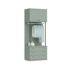 Conjunto Módulo Portas e Gavetas - 6313M - Niquel - Linha Smart Tube - Móveis Castro