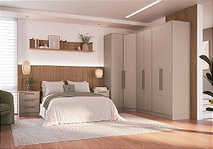 Dormitório Modulado 05 pçs - Linha Requinte - Moveis Castro
