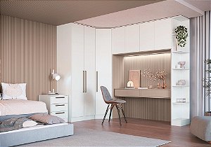 Dormitório Modulado 06 pçs - Linha Requinte - Moveis Castro