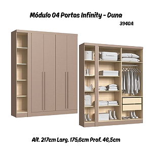 Módulo 04 Portas Infinity - 3940A - Duna - Móveis Castro