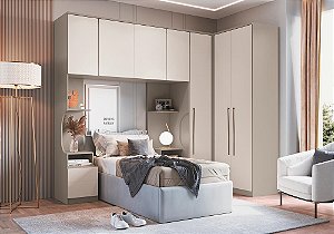 Dormitório Modulado 05 pçs - Linha Elegance - Moveis Castro
